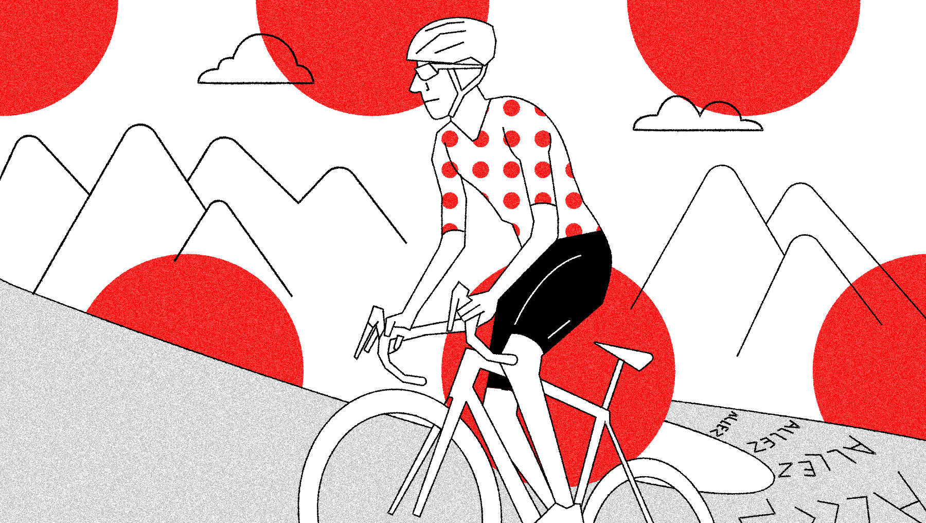 Tour de France polka-dot King of the Mountains jersey